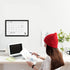 Dry Erase White Board & Monthly Calendar Board, Magnetic Whiteboard for Wall, Office/School/Home, Black Wood Frame