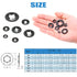 Glarks 280Pcs Internal Tooth Starlock Push On Locking Washers, Speed Clips Fasteners Assortment Kit
