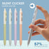 WRITECH Gel Pens Fine Point 0.5mm Blue Ink Silent Click Extra Fine, 8ct Non Bleed for Smooth Writing Journaling