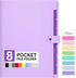Forvencer Purple Expanding File Folder, 8 Pocket Letter Size Accordion File Organizer for School Office Supplies