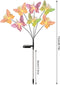 7 Solar Outdoor Lights Butterflies Solar Garden Lights Ground Plug Decorative Lights for Yard, Landscape Lighting Spot