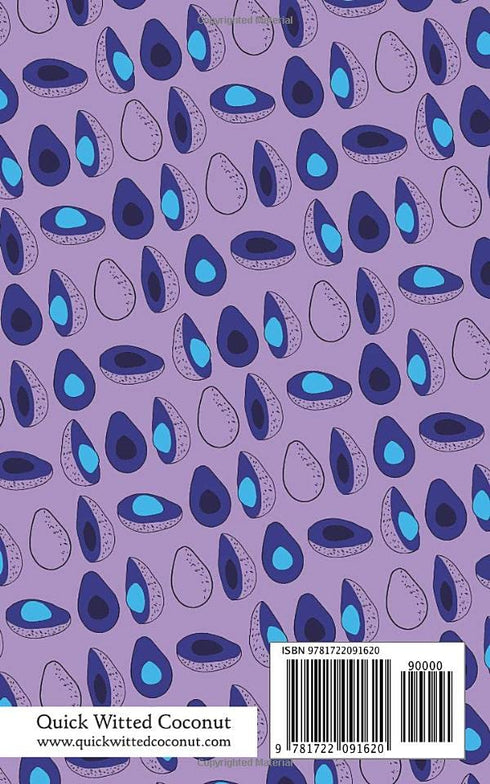 Avocado Notebook - Ruled Pages - 5x8 - Premium: (Purple Dark Edition) Fun notebook 96 ruled/lined pages (5x8 inches / 12.7x20.3cm / Junior Legal Pad / Nearly A5)