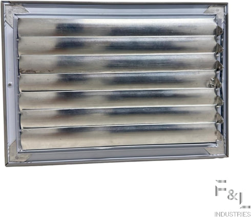 (12"x8" 1-Way Curved Blade Ceiling Diffuser with Multi-Shutter Damper | Adjustable Airflow Control | Durable Aluminum