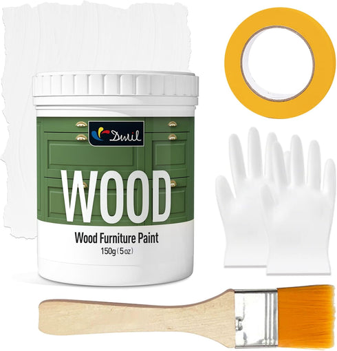 Matte Finish Furniture Paint - 5 Oz Water-Based Non-Toxic Odorless Wood Paint for Cabinets, Doors, Tables, Dressers