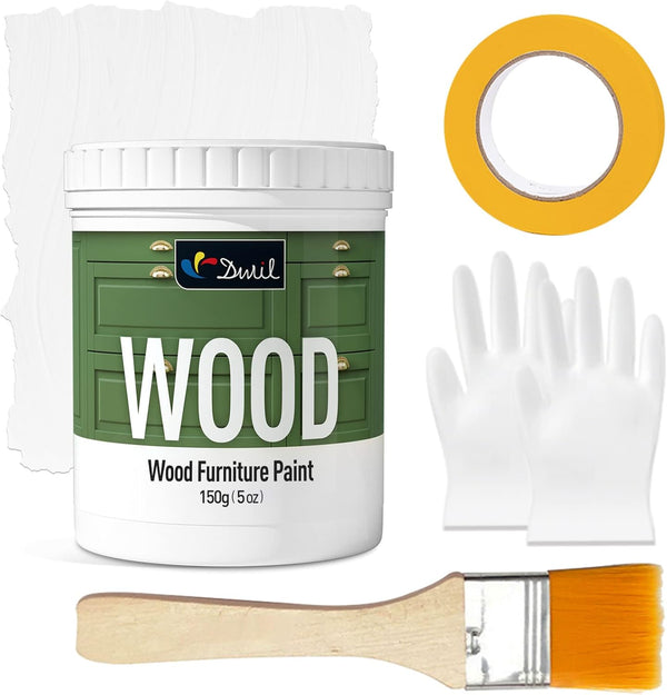 Matte Finish Furniture Paint - 5 Oz Water-Based Non-Toxic Odorless Wood Paint for Cabinets, Doors, Tables, Dressers