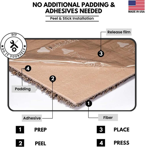 Smart Squares Easy Street Carpet Tiles, 8x8 Inch, Soft Padded, Peel and Stick for Easy DIY Installation