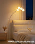 4 Office(Bulbs Lightdot White Arc Floor Lamp for Living Room, Globe Floor Lamp with Shatterproof Shade& Mable Base, Mid