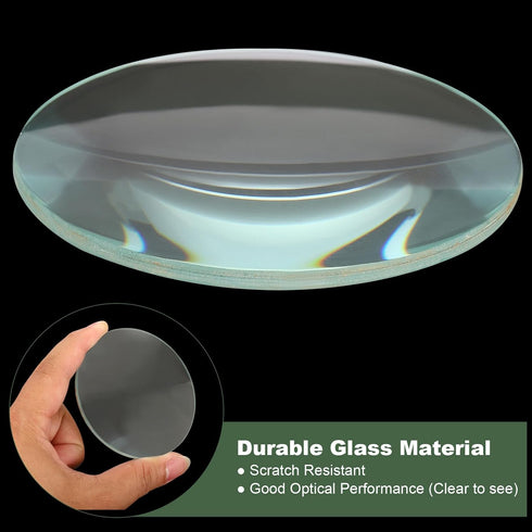 YOKIVE Double Convex Lens Clear Glass Optical Lenses for Telescope Photography and Instruments