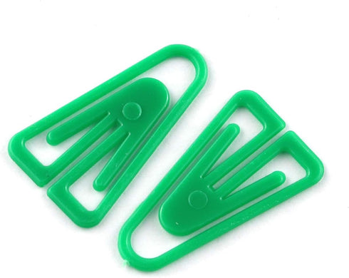 E-outstanding 200pcs Plastic Paper Clips, 35mm Long Mixed Color Triangle Clips