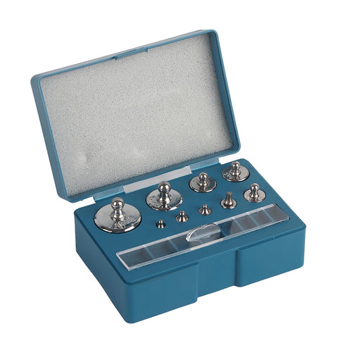 Calibration Weights Kit Set 17Pcs Total 211.1g with Storage Box and Tweezers for Digital Scale