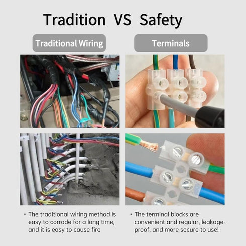 Terminal Blocks, 10Pcs 360V 10A Electric Terminal Strip Block, 12 Position Screw Terminals