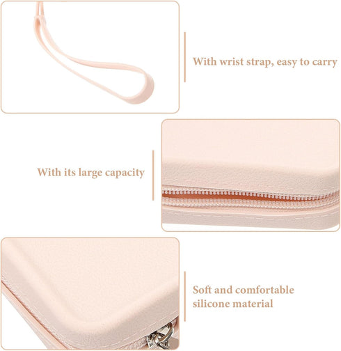 Healeved Silicone Sanitary Napkin Storage Bag Portable Travel Pouch Skin-Texture Menstrual Case Compact Period Pad