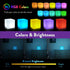 8", Dimmable 16 4 Mr.Go Rechargeable LED Color-Changing Light Cube Soothing Mood Lamp with Remote, RGB Colors Modes