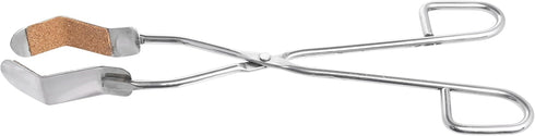 Eisco Labs Safety Flask/Beaker Tongs, Stainless Steel, Cork Lined Jaws, 12" Length