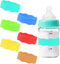 FRCTLNKG 8 Pcs Bottle Labels Daycare Reusable, Silicone Name Bands for Water Bottles