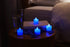 LANKER 500 PCS Blue Artificial Rose Petals with 24 Bright Flickering Blue Flameless LED Tea Lights for Valentine's