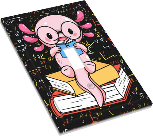 Sturin 1 3X5 Axolotl Reading Wall Plate Light Switch Cover Gang Single Toggle Toggle Switch Art Plates
