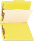 Smead Classification File Folder, 1 Divider, 2" Expansion, Letter Size, Yellow, 10 per Box (13704)