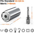 Universal Socket Super Socket Wrench Set with Power Drill Adapter (7-19mm) - Gifts for Men