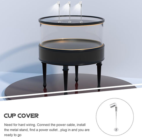 2PCS/Set 3W 8.2in LED Bright Reading Lamp Jewelry Spotlight Mini Floor Lamp Creative Table Lamp Decor for Bedroom
