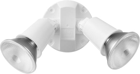 GLOBE 240 W Twin Head White Hardwired Switch Activated Security Flood Light,