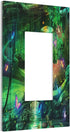 Decorative Switch Plate Covers Forest Spring Enchanted Fairy Wonderland Green Ground 1 Gang Single Decora GFCI Device Light Switch Cover 1 Rocker Outlet Wall Plate Faceplate by Sghxwp