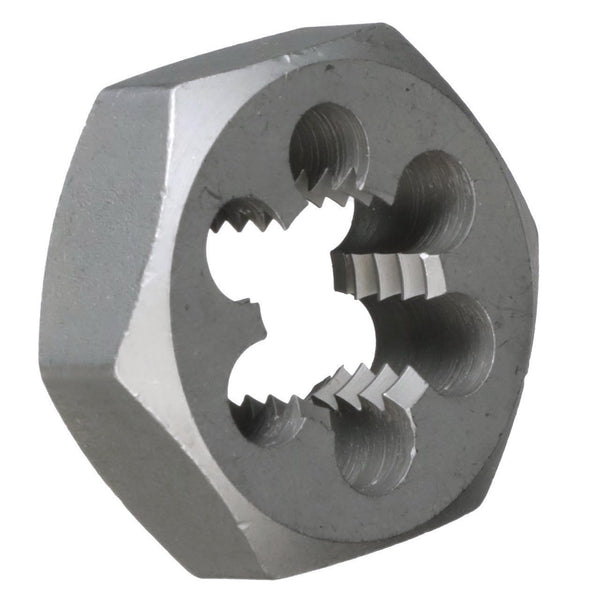 Drill America 1-1/4"-12 Carbon Steel Left Hand Hex Rethreading Die, DWT Series