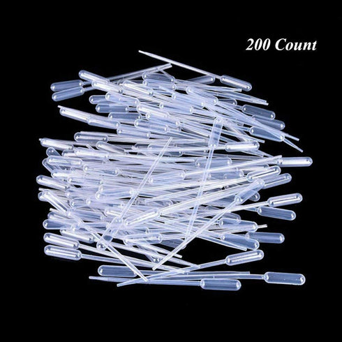 AKOAK 200 Pcs/Pack 0.5ml Disposable Plastic Graduated Transfer Pipettes, Eye Dropper for Use