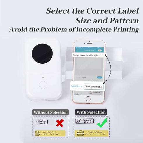 Label Maker Tape - D30 Transparent Clear Label, Waterproof Thermal Printer Tape, 3 Rolls