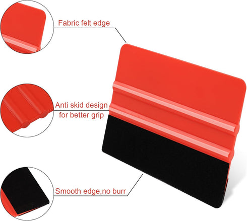 WRAPXERPT Wallpaper Tools Kit with Felt Squeegee for Vinyl Backsplash Tile, Bathroom, Window Film Application