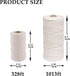 328ft Butchers Cotton Twine String - 2mm Cooking Twine Food Safe for Bakers, Meat, and Crafting