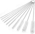 10Pcs Silver Long Straw Brush, Nylon Pipe Tube Cleaner 8-inch Set, Long Straw Brush for Sippy Cup Cleaning
