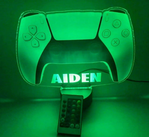 16 New Video Game Controller Gamer Name Gamertag Gaming Room Games Gift Bedroom Night Light Up Table Desk Lamp LED Free
