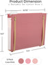 Y YOMA 6 Pack Extra Capacity Hanging File Folders with Handle, Cute Pink Accordion Decorative Folder with 1/5-Cut