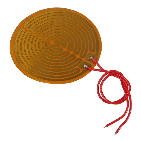 12pcs 12V 13W Flexible Polyimide Heater Plate Round Adhesive Heating Film 70mmx70mm.