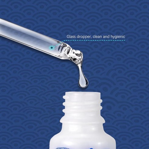 15mL/0.5oz Ceramic Eye Dropper Bottles, Blue and White Porcelain - 5pcs Leakproof Travel Essential Oil Bottles with 3
