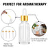 PrettyCare Eye Dropper Bottles, 2 oz, 4 Pack, Glass Bottles with Golden Caps, Labels, Funnel & Measured Pipettes