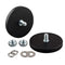 ULIBERMAGNET 2Pack Anti-Scratch 60lb Neodymium Round Rubber Coated Magnet with M8 Male Thread Stud