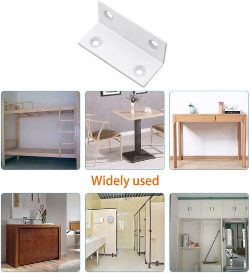 MINGFANITY 4PCS Bracket,2.4'' 1'' 2mm, LD060-4PC L Brackets, Corner Brace Angle Bracket, Superior Stainless Steel x M