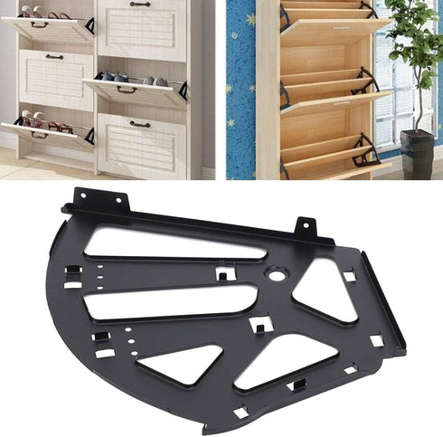 3 Oumefar Layers High Hardness Shoe Rack Hinges Shoe Cabinet Hinge Black Shoe Cabinet Frame Cold Rolled Steel Hardware