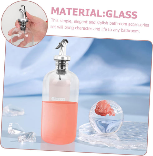 500ml Mouthwash Supply Glass Dispenser Elegant Bathroom Accessories Organizer Multi-purpose Dispenser