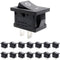 15 Pcs AC 6A/250V 10A/125V Mini Boat Rocker Switch, SPST On/Off Round Toggle 2 Pin Snap