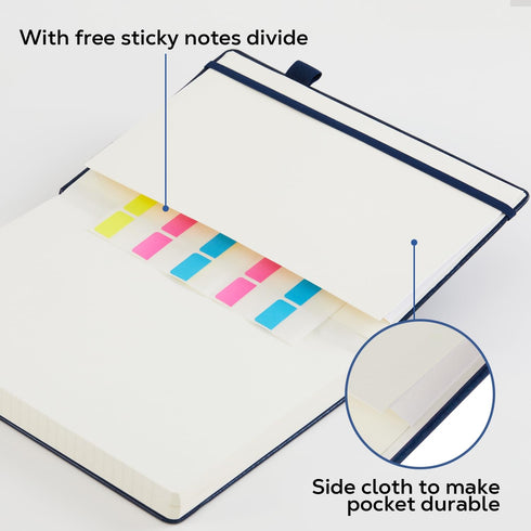 Lined Journal Notebook for Women/Men, 320 Pages, Hardcover Pink Leather Daily Diary Journals, A5 (5.7'' X 8.4'')