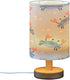 ALAZA Cute Blue Crab Bedside Table Lamp with USB Port for Bedroom Nightstand Lamps Night Light Linen Fabric Shade