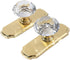 PILYON Kitchen Cabinet Knobs 2 Pack Crystal Handle Gold Zinc Alloy Bedside Table