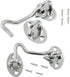 Unlorspy 2 Sets (7.5cm/3 Inch) Hook and Eye Latch Stainless Steel Cabin Hook Eye Latch with Mounting Screws for Gate