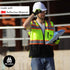 High Visibility Mesh Vest with Pockets and Zipper, ANSI Class 2, Made with 3M Reflective Tape, Yellow and Black