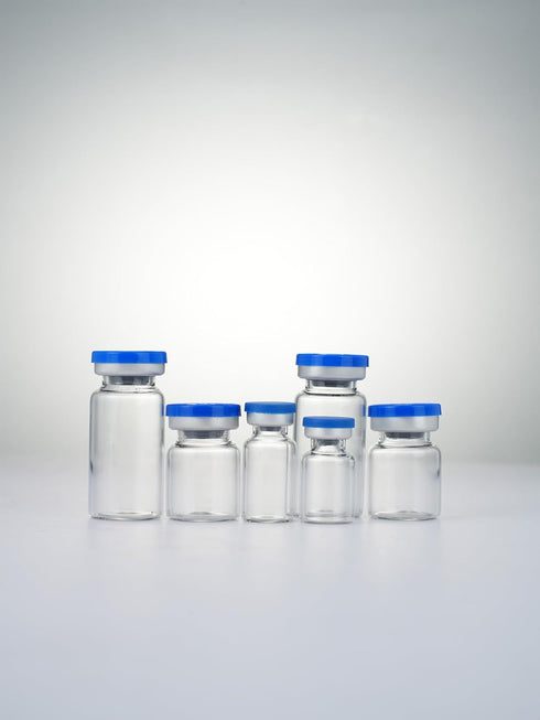 10ml (50 Pack) Glass Vials for Injections, Self-Healing Injection Port, Sterile Empty Vials for Injections with Sealed