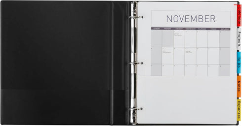 Avery Insertable Dividers with Pockets, 1 Set, 5 Multicolor Tabs (11270)