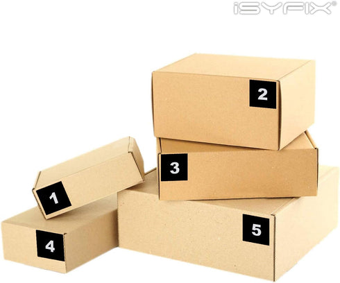 iSYFIX Black Consecutive Number Stickers – 1 to 50, 2-inch Vinyl Self Adhesive Premium Decal for Inventory, Storage,